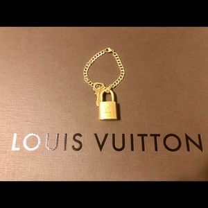 LV lock and key gold bracelet